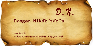 Dragan Nikétás névjegykártya